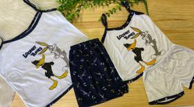 KIT Pijama Mãe e Filha Estampa Looney Tunes