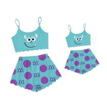 Kit Pijama Mãe E Filha Stitch Curto Adulto Short Baby Doll - Isysser