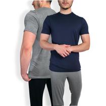 Kit Pijama Masculino Adulto Confortável Com Camiseta E Calça