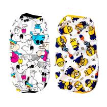 Kit Pijama Para Cachorro Estampa Minions E Snoopy - Tam. Egg