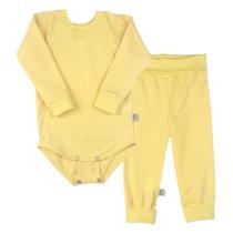 Kit Pijama Térmico Body e Calça Bebê Amarelo Concuca Kit Pijama Térmico Body e Calça Bebê Amarelo Concuca