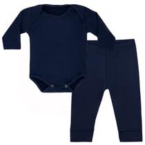 Kit Pijama Térmico Body e Calça Bebê Energy Thermo Dry Marinho Everly Kit Pijama Térmico Body e Calça Bebê Energy Thermo Dry Marinho Everly