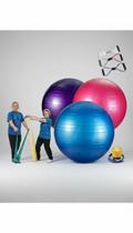 Kit Pilates 9 em 1: Bola 55cm c/ Bomba + Elásticos Kit Pilates 9 em 1: Bola 55cm c/ Bomba + Elásticos
