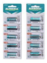 Kit Pilha 23a Alfacell Alcalina 12v A23 2 Cartelas 10 Unidades Kit Pilha 23a Alfacell Alcalina 12v A23 2 Cartelas 10 Unidades