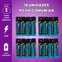 Kit Pilha AA Comum C/ Pilha AAA Palito Caixa 60 Unidades Cada