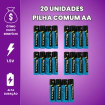 Kit Pilha AA Comum C/ Pilha AAA Palito Caixa 60 Unidades Cada