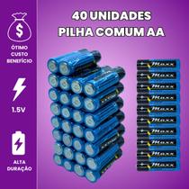 Kit Pilha AA Comum C/ Pilha AAA Palito Caixa 60 Unidades Cada