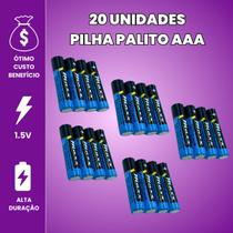 Kit Pilha AA Comum C/ Pilha AAA Palito Caixa 60 Unidades Cada