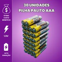 Kit Pilha AA Comum C/ Pilha AAA Palito Caixa 60 Unidades Cada