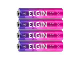 Kit pilha aaa, recarregavel, elgin, 1000mah