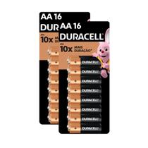 Kit Pilha Alcalina AA com 16 Unidades 2 Cartelas - Duracell Kit Pilha Alcalina AA com 16 Unidades 2 Cartelas - Duracell