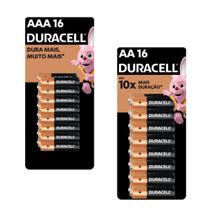 Kit Pilha Alcalina AA com 16UN e AAA com 16UN - Duracell Kit Pilha Alcalina AA com 16UN e AAA com 16UN - Duracell