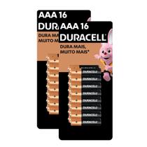 Kit Pilha Alcalina AAA com 16 Unidades 2 Cartelas - Duracell Kit Pilha Alcalina AAA com 16 Unidades 2 Cartelas - Duracell