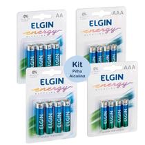 Kit Pilha Bateria Elgin 4 tipos 18un Residencial Comercial para Controle Portão TV Calculadora Relógios Aparelho Pressão