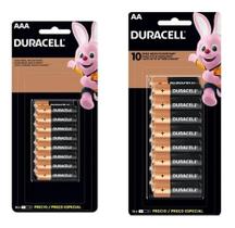 Kit Pilha Duracell Alcalina Aa 16 + Aaa16 + 10 Bateria Elgin