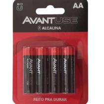 Kit Pilhas Alcalinas AA Com 04 Unidades Avant