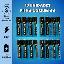 Kit Pilhas Palito AAA + Comum AA 60 Unidades Cada Caixa Cilíndrica