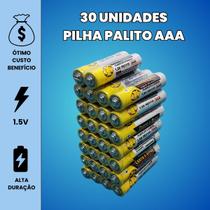 Kit Pilhas Palito AAA + Comum AA 60 Unidades Cada Caixa Cilíndrica