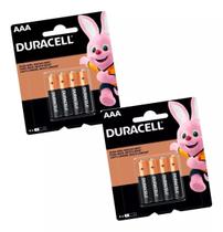 Kit pilhas palito duracell alcalina aaa com 8 unidades Kit pilhas palito duracell alcalina aaa com 8 unidades