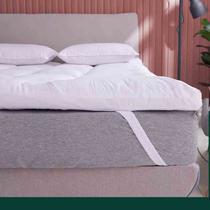 Kit Pillow Top Cama Queen Size Mais 2 Travesseiros Silicone