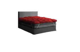 Kit Pillow Top Casal Com 2 Travesseiros Siliconados Vermelho