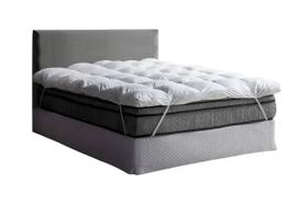 Kit Pillow Top Casal Size Com 2 Travesseiros Siliconados Várias Cores - Tuca Casa