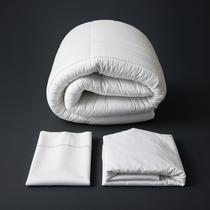 Kit Pillow Top Dupla Face e Jogo de Lençol 3 Peças Ponto Palito Cama Completa Solteiro Casal Queen e King Size