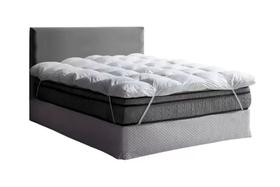 Kit Pillow Top Queen Size Com 2 Travesseiros Siliconados Branco
