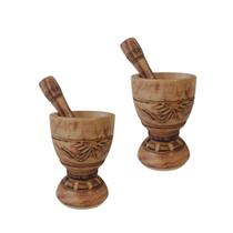 KIT pilões de madeira versátil natural artesanal durável PP - No Limite KIT pilões de madeira versátil natural artesanal durável PP - No Limite