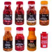 Kit Pimentas em Conserva 7 Conservas Artesanais + Pimenta do Reino O kit para Amantes da Pimenta