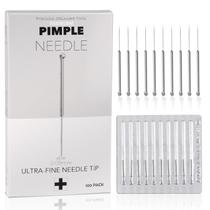 Kit Pimple Popper FEUNLEM Professional, 100 unidades de agulhas prateadas