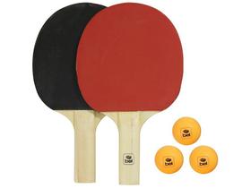 Kit Pin-Pong 2 Raquetes de Madeira 3 Bolinhas 40mm Belfix Kit Pin-Pong 2 Raquetes de Madeira 3 Bolinhas 40mm Belfix