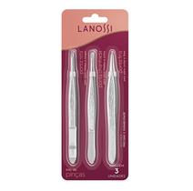 Kit Pinça Lanossi Reta, Chanfrada E Fina