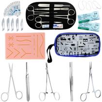 Kit Pinça Mosquito Cabo Bisturi Anatomica