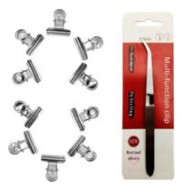 Kit Pinça Unha Especial Curvatura C + 10 Presilias 2,5cm Kit Pinça Unha Especial Curvatura C + 10 Presilias 2,5cm