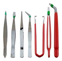 Kit Pinças de Precisão Niquel e Vermelho com 7 unidades Kit Pinças de Precisão Niquel e Vermelho com 7 unidades