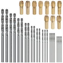 Kit Pinças e Brocas HSS 35 Peças de 0.5 a 3mm Micro Retífica Kit Pinças e Brocas HSS 35 Peças de 0.5 a 3mm Micro Retífica