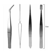 Kit Pinças para Artesanato com 4 unidades - Cor Níquel