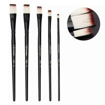 Kit Pincéis Artísticos Chato 5505 - Condor p/ Pintar Madeira Papel Tela Vidro