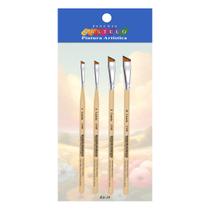 Kit Pinceis Artisticos para Pintura Chanfrado c/ 3 Unidades