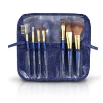 Kit Pincéis de Maquiagem 7 Peças com Estojo Jacki Design Azul Kit Pincéis de Maquiagem 7 Peças com Estojo Jacki Design Azul