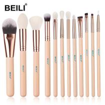 Kit Pincéis De Maquiagem BEILI de Alta Qualidade Pó Blush Sombra 12 PÇS