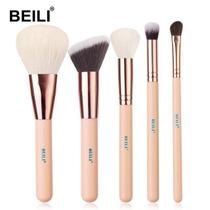 Kit Pincéis De Maquiagem BEILI de Alta Qualidade Pó Blush Sombra 5 PÇS