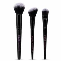 Kit Pincéis Macrilan Trend: Pó, Base e Blush