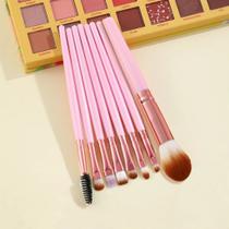 Kit Pincéis Maquiagem 8 Peças Profissional Pontas Sintéticas