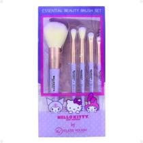 Kit Pincéis+Necessaire Hellokitty Essential Beauty Brush Set