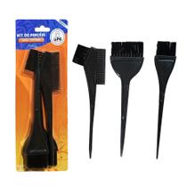 Kit Pincéis Para Tintura Cabelo Profissional 3 Peças GP6 Kit Pincéis Para Tintura Cabelo Profissional 3 Peças GP6