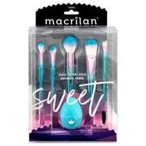 Kit Pincéis Sweet 5 Pinceis + 1 Esponja Macrilan