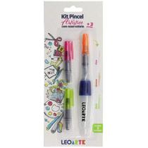 Kit Pincel Artistico C/ Reservatorio 3 Pontas LEONORA
