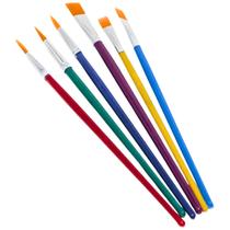 Kit Pincel Artístico para Pintura 6 Peças Cores e Tamanhos Kit Pincel Artístico para Pintura 6 Peças Cores e Tamanhos